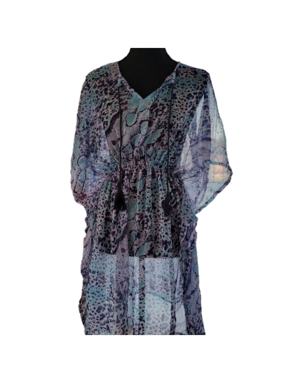 SHEER Beach Coverup Dress Size OZ EUC